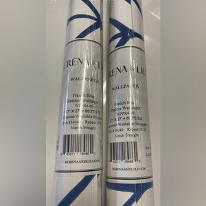Serena & Lily Feather Wallpaper in French Blue